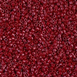 DB 654, Dyed Opaque Cranberry, Miyuki Delica Beads - Size 11 - 5 grams - Japanese Cylinder Seed Beads - Retail & Wholesale