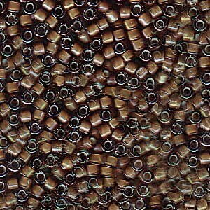 DB 1790, White Lined Sable Brown AB, Transp. - Miyuki Delica Beads - Size 11 - 5 grams - Japanese Cylinder Seed Beads - Retail & Wholesale