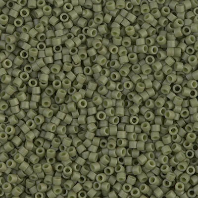 DB 391, Olive, Matte, Opaque - Miyuki Delica Beads, Size 11, 5 grams - Miyuki Delica & Seed Bead -Olive, Matte,Opaque - Wholesale and Retail