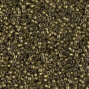 DB 456, Olive, Galvanized, Dyed - Miyuki Delica Beads, Size 11, 5 grams - Seed Bead - Retail & Wholesale