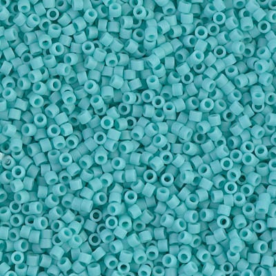 DB 1586, Matte Opaque Sea Opal - Miyuki Delica Beads - Size 11 - 5 grams - Japanese Cylinder Seed Beads - Wholesale & Retail - Turquoise