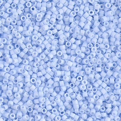 DB 1517, Matte Opaque Lt. Sky Blue - Miyuki Delica Beads - Size 11 - 5 grams - Japanese Cylinder Seed Beads - Wholesale & Retail