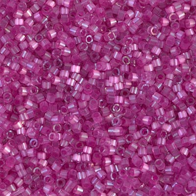 DB 1808, Fuchsia Silk Satin Dyed - Miyuki Delica Beads - Size 11 - 5 grams - Japanese Cylinder Seed Beads - Retail & Wholesale