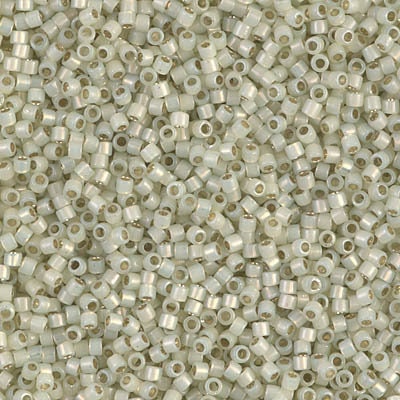 DB 1453, Silver Lined Pale Lime Opal - Miyuki Delica Beads - Size 11 - 5 grams - Japanese Cylinder Seed Beads - Wholesale & Retail