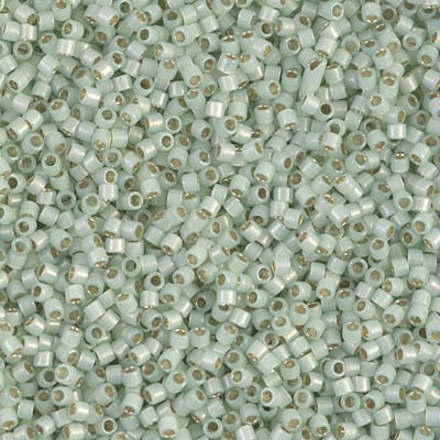DB 1454, Silver Lined Light Spring Green Opal - Miyuki Delica Beads - Size 11 - 5 grams - Japanese Cylinder Seed Beads - Wholesale & Retail