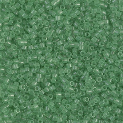 DB 1414, Cucumber Green-Transparent - Miyuki Delica Beads - Size 11 - 5 grams - Japanese Cylinder Seed Beads - Retail & Wholesale