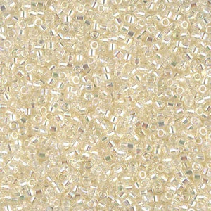 DB 109, Crystal Ivory, Gold Luster- Miyuki Delica Beads, Size 11, 5 grams - Miyuki Delica & Seed Beads - Wholesale and Retail