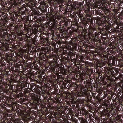 DB 1204, Silver Lined Mauve - Miyuki Delica Beads - Size 11 - 5 grams - Japanese Cylinder Seed Beads - Wholesale & Retail - Purple Pink
