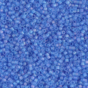 DB 1285, Matte Transparent Azure AB - Miyuki Delica Beads - Size 11 - 5 grams - Japanese Cylinder Seed Beads - Wholesale & Retail - Blue