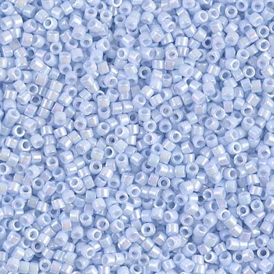 DB 1507, Opaque Artic Blue AB - Miyuki Delica Beads - Size 11 - 5 grams - Japanese Cylinder Seed Beads - Wholesale & Retail - Luster