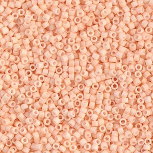 DB 1512, Matte Opaque Lt. Peach - Miyuki Delica Beads - Size 11 - 5 grams - Japanese Cylinder Seed Beads - Wholesale & Retail - Pastel Pink