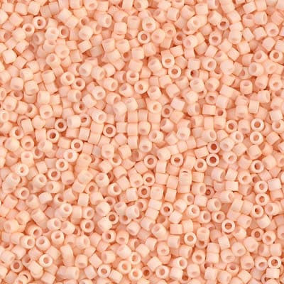 DB 1512, Matte Opaque Lt. Peach - Miyuki Delica Beads - Size 11 - 5 grams - Japanese Cylinder Seed Beads - Wholesale & Retail - Pastel Pink