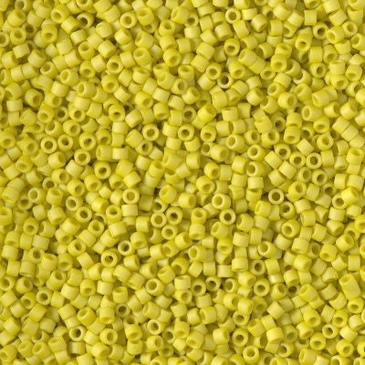 DB 2283, Citron Matte Glazed Opaque- Miyuki Delica Beads - Size 11 - 5 grams - Japanese Cylinder Seed Beads - Retail & Wholesale