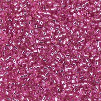 DB 2153, Duracoat Pink Parfait-Silver Lined- Dyed - Miyuki Delica Beads - Size 11 - 5 grams - Japan Cylinder Seed Beads - Retail & Wholesale