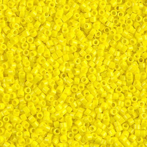 DB 721, Yellow Opaque - Miyuki Delica Beads - Size 11 - 5 grams - Japanese Cylinder Seed Beads - Retail & Wholesale