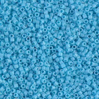 DB 725, Turquoise Blue Opaque - Miyuki Delica Beads - Size 11 - 5 grams - Japanese Cylinder Seed Beads - Retail & Wholesale