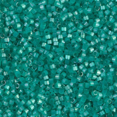 DB 1813, Aqua Green Silk Satin Dyed - Miyuki Delica Beads - Size 11 - 5 grams - Japanese Cylinder Seed Beads - Retail & Wholesale
