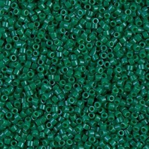 DB 656, Dyed Opaque Green, Miyuki Delica Beads - Size 11 - 5 grams - Japanese Cylinder Seed Beads - Retail & Wholesale