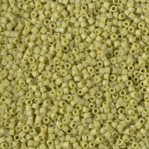 DB 2290, Frosted Opaque Glazed Honeydew - Miyuki Delica Beads - Size 11 - 5 grams - Japanese Cylinder Seed Beads - Retail & Wholesale