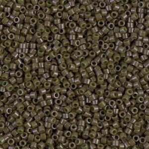 DB 657, Dyed Dark Olive Opaque - Size 11 - 5 grams - Japanese Cylinder Seed Beads - Retail & Wholesale