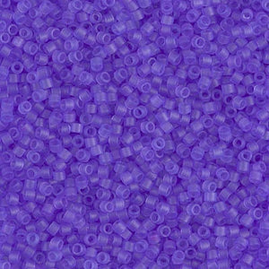 DB 783, Bright Purple Transparent Matte Dyed - Miyuki Delica Beads - Size 11 - 5 grams - Japanese Cylinder Seed Beads - Retail & Wholesale