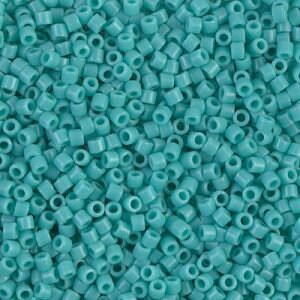 DB 729, Opaque Turquoise - Miyuki Delica Beads - Size 11 - 5 grams - Japanese Cylinder Seed Beads - Retail & Wholesale