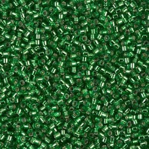 DB 46, Silver Lined Christmas Green - Miyuki Delica Beads, Size 11, 5 grams - Miyuki Delica & Seed Beads - Wholesale and Retail