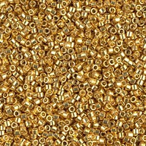 DB 1832, Duracoat Galvanized Gold - Miyuki Delica Beads - Size 11 - 5 grams - Japanese Cylinder Seed Beads - Retail & Wholesale