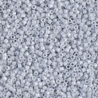 DB 209, Gray, Opaque, Glazed Luster - Miyuki Delica Beads, Size 11, 5 grams - Miyuki Delica & Seed Beads - Wholesale and Retail