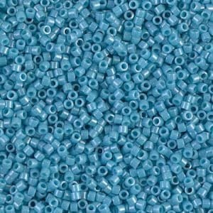 DB 218, Medium Turquoise Blue-Opaque Luster - Miyuki Delica Beads, Size 11, 5 grams - Miyuki Delica & Seed Beads - Wholesale and Retail