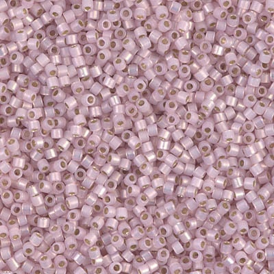 DB 1457, Silver Lined Pale Rose Opal - Miyuki Delica Beads - Size 11 - 5 grams - Japanese Cylinder Seed Beads - Wholesale & Retail