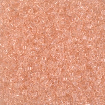 DB 1410, Light Peach Blush-Transparent - Miyuki Delica Beads - Size 11 - 5 grams - Japanese Cylinder Seed Beads - Retail & Wholesale