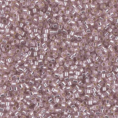 DB 1433,Rose Quartz-Silver Lined-Transparent - Miyuki Delica Beads - Size 11 - 5 grams - Japanese Cylinder Beads - Retail & Wholesale