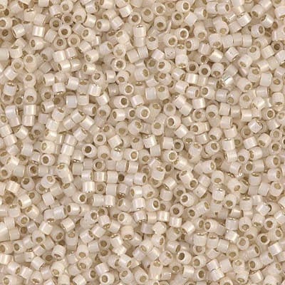 DB 1451, Porcelain Opal Silver-lined - Miyuki Delica Beads - Size 11 - 5 grams - Japanese Cylinder Seed Beads - Wholesale & Retail