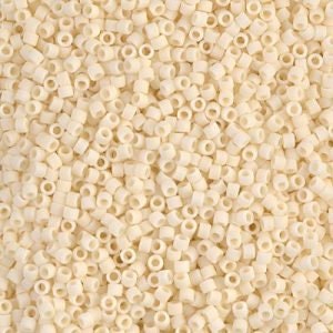 DB 762, Matte Opaque Cream - Miyuki Delica Beads - Size 11 - 5 grams - Japanese Cylinder Seed Beads - Retail & Wholesale