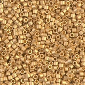 DB 331, Matte Metallic 24K Bright Gold - Miyuki Delica Beads, Size 11, 5 grams - Miyuki Delica & Seed Bead - 24 Karat Matte Bright Gold