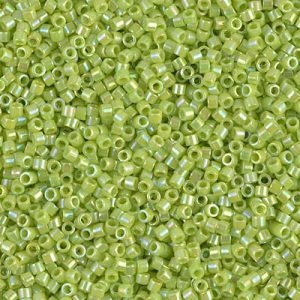 DB 169, Opaque Chartreuse AB - Miyuki Delica Beads, Size 11, 5 grams - Miyuki Delica & Seed Beads - Rainbow - Wholesale and Retail