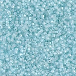 DB 78, Aqua Lined Mist - Miyuki Delica Beads, Size 11, 5 grams - Miyuki Delica & Seed Beads - Color Lined - Wholesale and Retail