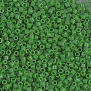 DB 724, Opaque Pea Green - Miyuki Delica Beads - Size 11 - 5 grams - Japanese Cylinder Seed Beads - Retail & Wholesale