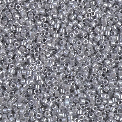 DB 1570, Opaque Ghost Grey Luster - Miyuki Delica Beads - Size 11 - 5 grams - Japanese Cylinder Seed Beads - Wholesale & Retail