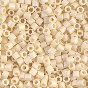 DB 883, Matte Opaque Cream AB - Miyuki Delica Beads - Size 11 - 5 grams - Japanese Cylinder Seed Beads - Retail & Wholesale - Rainbow