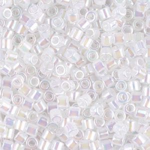DB 222, White Opal AB - Miyuki Delica Beads, Size 11, 5 grams - Miyuki Delica & Seed Beads - Transparent - Wholesale and Retail