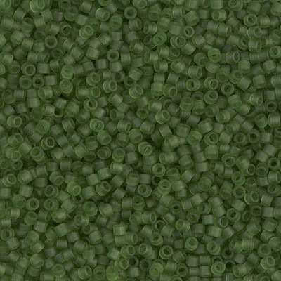 DB 1267, Olive-Transparent-Matte - Miyuki Delica Beads - Size 11 - 5 grams - Japanese Cylinder Seed Beads - Wholesale & Retail