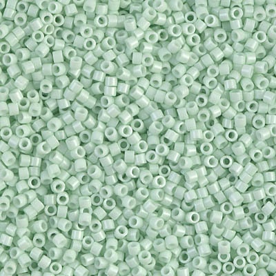 DB 1496, Opaque Lt. Mint - Miyuki Delica Beads - Size 11 - 5 grams - Japanese Cylinder Seed Beads - Wholesale & Retail