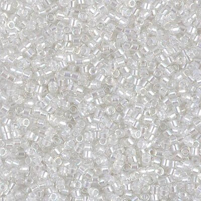 DB 1671, Crystal/White Transparent -ICL-Luster - Miyuki Delica Beads - Size 11 - 5 grams - Japanese Cylinder Seed Beads - Wholesale & Retail