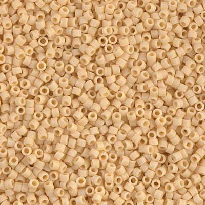 DB 1581, Opaque Matte Light Butter Rum - Miyuki Delica Beads - Size 11 - 5 grams - Japanese Cylinder Seed Beads - Retail & Wholesale
