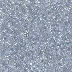 DB 1677, Transparent Crystal Silver Smoke - Miyuki Delica Beads - Size 11 - 5 grams - Japanese Cylinder Seed Beads - Wholesale & Retail