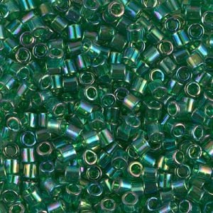 DB 152, Tangerine Green AB - Miyuki Delica Beads, Size 11, 5 grams - Miyuki Delica & Seed Beads - Rainbow - Wholesale and Retail