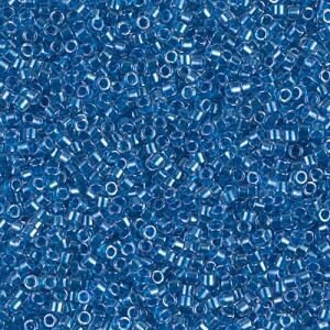 DB 920, Sparkling Cerulean Blue Lined Crystal - Miyuki Delica Beads - Size 11 - 5 grams - Japanese Cylinder Seed Beads - Retail & Wholesale