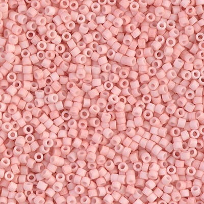 DB 1513, Matte Opaque Light Salmon - Miyuki Delica Beads - Size 11 - 5 grams - Japanese Cylinder Seed Beads - Retail & Wholesale